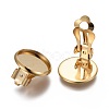 304 Stainless Steel Clip-on Earring Setting STAS-P249-23B-G-1