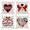 Burlap Customization Pillow Covers Set AJEW-WH0124-006-1