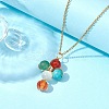 Natural & Synthetic Mixed Gemstone Cross Jewelry Set SJEW-JS01284-01-7