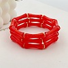 Acrylic Bamboo Joint Beaded Bracelets for Women FS-WG26A21-17-1
