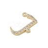 Rack Plating Brass Micro Pave Clear Cubic Zirconia Pendants KK-A224-03G-G-2