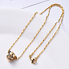 PVD Vacuum Plating 304 Stainless Steel Boston Link Chain Necklace NJEW-S420-006A-G-5