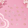 60Pcs 3 Colors 304 Stainless Steel Open Heart Charms STAS-DC0007-60-3