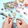 60Pcs 12 Styles Transparent Resin European Rondelle Beads RPDL-CJ0001-08-4