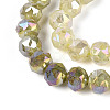 Anti-Tarnish Electroplate Glass Beads Strands GLAA-N064-8mm-12-4