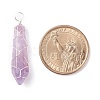 Natural Faceted Gemstone Pointed Pendants PALLOY-JF01296-3