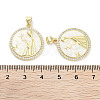 Brass Micro Pave Clear Cubic Zirconia Pendants KK-L213-010G-06-3