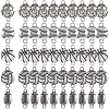50Pcs 5 Styles Tibetan Style Sport Ball Alloy Connector Charms TIBE-SC0001-95-1
