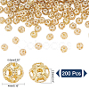 PandaHall Elite 200Pcs Hollow Brass Spacer Beads KK-PH0005-83-2