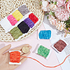 12Pcs 12 Colors Polyester Chenille Yarn Roll OCOR-SP0001-36-3