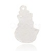 Silver Color Plated Alloy Enamel Christmas Snowman Pendants ENAM-J171-04S-2