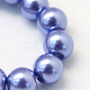 Baking Paint Pearlized Glass Pearl Round Bead Strands X-HY-Q003-6mm-09-3