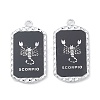 Alloy Twelve Constellations Series Big Pendants PALLOY-O107-01P-08-1