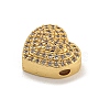 Rack Plating Brass Micro Pave Cubic Zirconia Beads KK-C074-66G-02-2