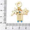 Rack Plating Brass Cubic Zirconia Summer European Dangle Charms KK-P287-01B-G-3