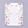 Floral Pattern Paper Jewelry Display Cards CDIS-E009-06A-1