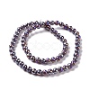 Electroplate Glass Beads Strands GLAA-E036-13C-3