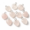 Natural Rose Quartz Charms G-T132-005D-1