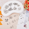 60 Bags 10 Styles Tibetan Style Alloy Toggle Clasps FIND-ME0003-18-5