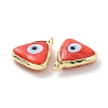 Handmade Evil Eye Lampwork Charms ZIRC-F136-07G-4