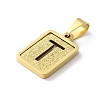 304 Stainless Steel Alphabet Pendants STAS-S152-01G-T-2