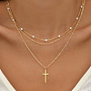 Alloy 3 Layer Necklaces for Women WG9523E-02-1