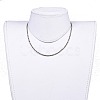 Natural Pyrite Beaded Necklaces NJEW-JN02492-03-4