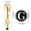 1Pc Golden Tone Brass Stamp Head DIY-CP0008-98D-2