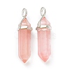 Watermelon Stone Glass Pointed Pendants G-M378-01P-A15-2
