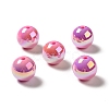 UV Plating Rainbow Iridescent Acrylic Beads PACR-D070-01N-1