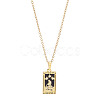Brass with Cubic Zirconia Pendants Necklaces NJEW-LP0001-45E-G-1