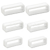 30Pcs 3 Styles Rectangle Silicone Retainer Buckle Holder Watchbands Retaining Hoop Replacement Watch Strap Clasp FIND-CN0002-39B-1