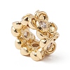Eco-Friendly Rack Plating Brass Micro Pave Cubic Zirconia European Beads KK-F835-19B-G-2
