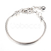 Brass European Style Bracelet Jewelry Making X-KK-S756-17cm-01P-1