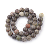 Natural Flower Agate Beads Strands G-Q462-4mm-34-2