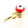 Brass Enamel Pendants KK-Y001-02C-04G-3