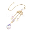 Faceted Glass Sun Catcher Pendant Decorations AJEW-A037-13G-1