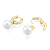 ABS Plastic Pearl Dangle Hoop Earrings X-EJEW-N011-106LG-2