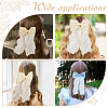 2Pcs 2 Colors Big Bowknot Organza Hair Barrettes AJEW-CP0008-32-6