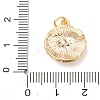 Brass & Natural Tiger Eye Pendants KK-A279-12G-3