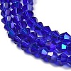 Transparent Electroplate Glass Beads Strands EGLA-A039-T4mm-L06-3