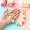 Plastic Imitation Pearl Bead Bag Extension Chains FIND-CJ00004-4