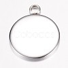 Tarnish Resistant 304 Stainless Steel Pendant Cabochon Settings STAS-G071-45P-2