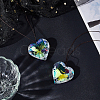2Pcs Glass Heart Pendant Decorations AJEW-BBC0002-30A-4