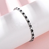 304 Stainless Steel with Cubic Zirconia Link Chain Bracelets for Women BJEW-G754-01A-P01-1