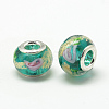 Handmade Gold Sand Lampwork European Beads LAMP-T004-36A-2