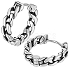 1 Pair 316 Surgical Stainless Steel Hoop Earrings EJEW-BBC0001-64B-1