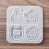 DIY Sakura & Cat's Head & Star & Lollipop Shaped Pendant Food-grade Silicone Molds LS-SIMO-D001-06-3