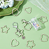 CHGCRAFT 50Pcs 5 Style Iron Keychain Clasps FIND-CA0003-95-5