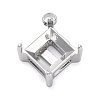 304 Stainless Steel Rhinestone Claw Settings STAS-U042-03B-P-1